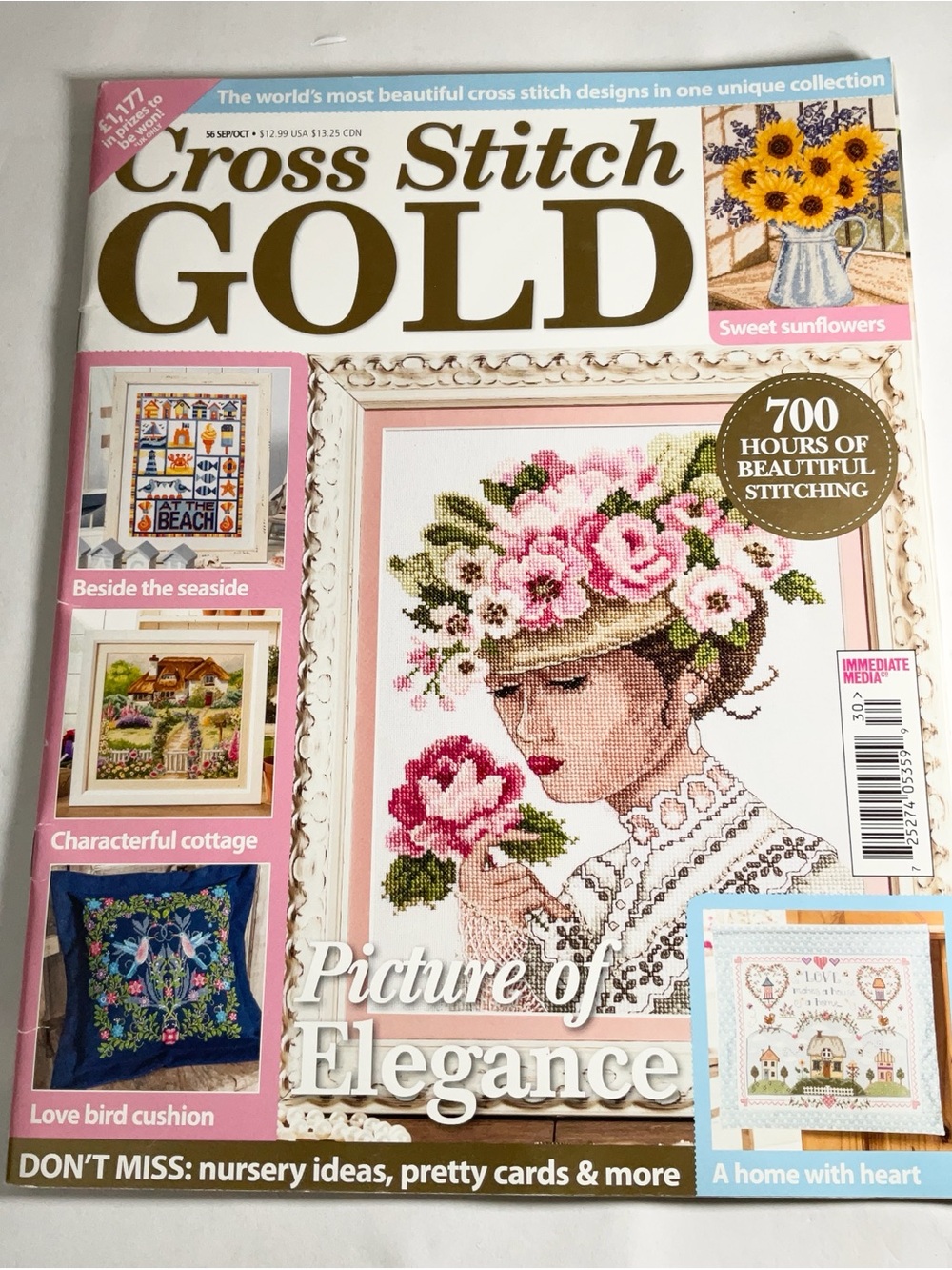 Cross Stitch Gold Magazine Issue 56 2016 English Cottage Dinosaur Samplers